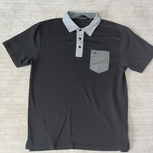 Travis Mathew Black Polo with Gray Accents